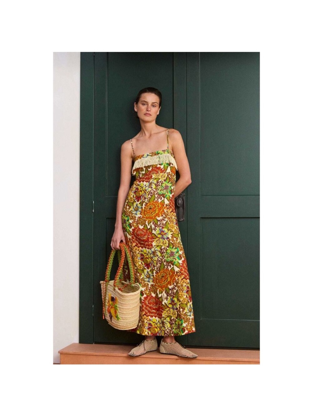 Alemais Lana Square-Neck Day Dress